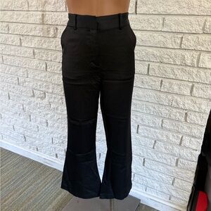 Frame Black Cropped Flared Pants
